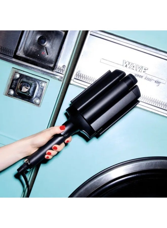 جي إتش دي جهاز تمويج الشعر ثلاثي الأسطوانات لتموجات شعر الشاطئية أسود 185 درجة مئوية - Image 5